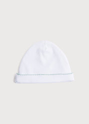 Newborn Hat with Green Hand Smocked Detail (0-3mths) Accessories from Pepa London US