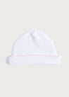 Newborn Hat with Pink Handsmocked Detail (0-3mths) Accessories  from Pepa London US