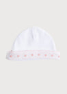 Newborn Hat with Pink Handsmocked Detail (0-3mths) Accessories  from Pepa London US