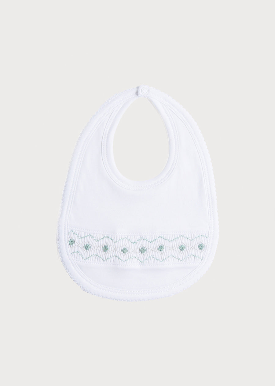 Green Hand Smocked Bib ACCESSORIES from Pepa London US