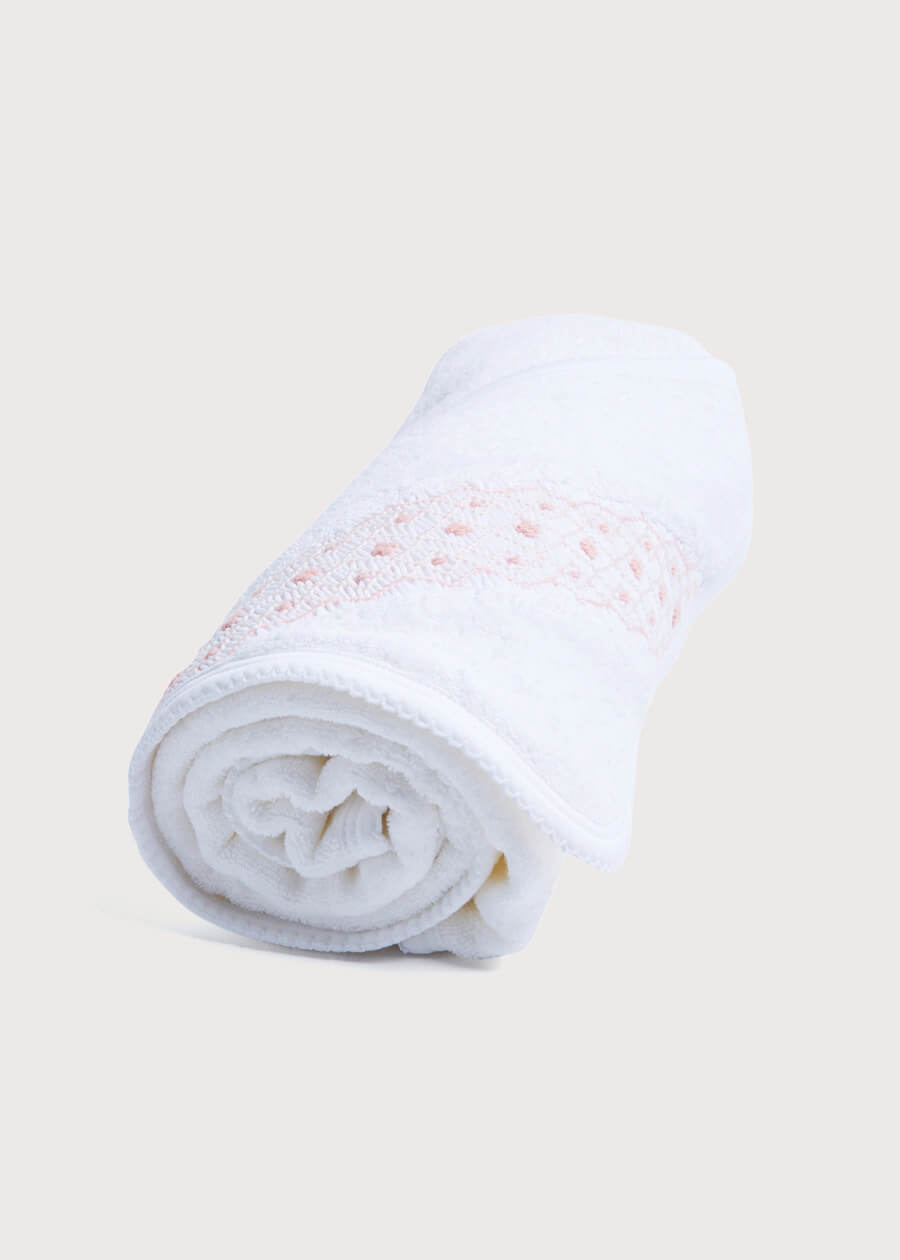 Pink Hand Smocked Towel ACCESSORIES from Pepa London US