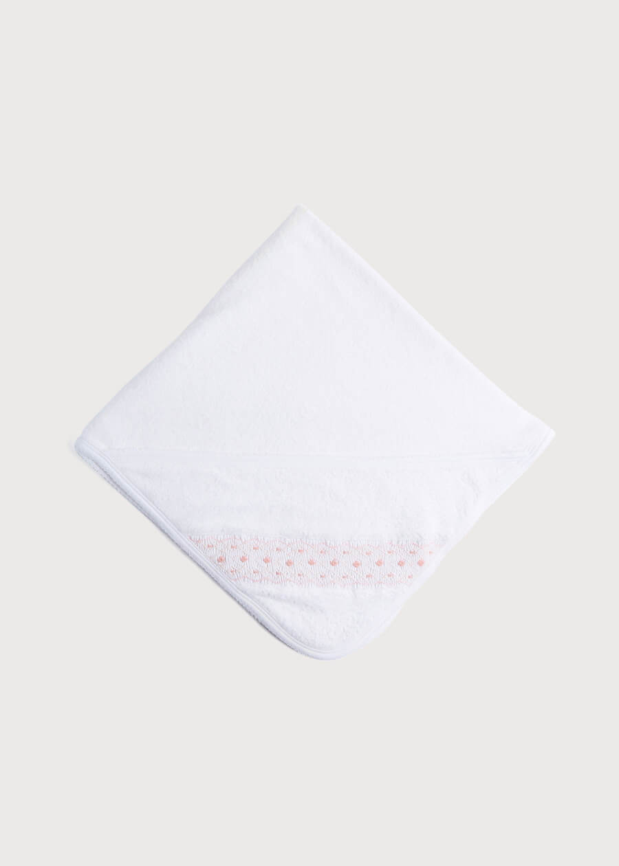 Pink Hand Smocked Towel ACCESSORIES from Pepa London US