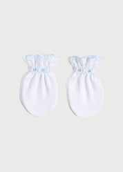Blue Hand Smocked Mittens Accessories  from Pepa London US