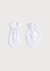 Pink Hand Smocked Mittens Accessories  from Pepa London US