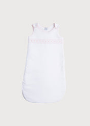 Pink Hand Smocked Sleeping Bag (3-18mths) Accessories from Pepa London US
