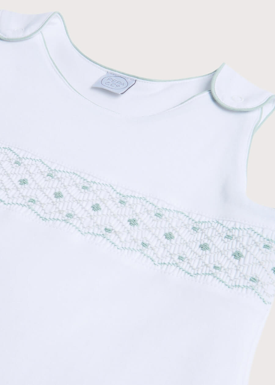 Green Hand Smocked Sleeping Bag (3-18mths) Accessories from Pepa London US