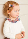 Beatrice Floral Long Sleeve Bodysuit in Navy (1mth-3yrs) Tops & Bodysuits  from Pepa London US