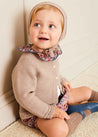 Cable Detail Knitted Bonnet in Beige (S-L) Bonnets from Pepa London US