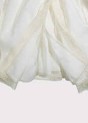Bespoke Christening Gown with Side Satin Sash and Bonnet Made to order  from Pepa London US