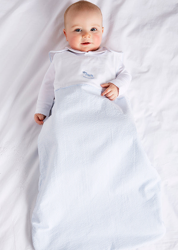 Blue Sleeping Bag with Rocking Horse Detail ACCESSORIES from Pepa London US