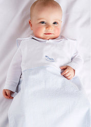 Blue Sleeping Bag with Rocking Horse Detail ACCESSORIES from Pepa London US