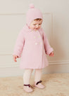 Knitted Double Breasted Coat In Pink (6mths-2yrs) COATS  from Pepa London US