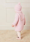 Knitted Double Breasted Coat In Pink (6mths-2yrs) COATS  from Pepa London US