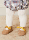 Check Button Detail Bloomers In Beige (3mths-2yrs) BLOOMERS from Pepa London US