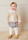 Check Button Detail Bloomers In Beige (3mths-2yrs) BLOOMERS from Pepa London US