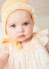 Lace Detail Knitted Bonnet in Tangerine (1-12mths) BONNETS from Pepa London US