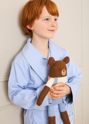 Knitted Bear Toy in Brown TOYS from Pepa London US