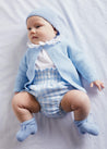 High Waisted Gingham Elasticated Waist Bloomers in Blue (0-6mths) Bloomers  from Pepa London US