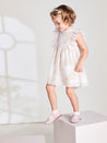 Organza Botanical Print Dress in Pink (2-10yrs) - Dresses - PEPA AND CO vimeo_692212004