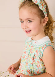 Mabel Floral Layered Scallop Collar Trapeze Dress in Green (12mths- 10yrs) DRESSES from Pepa London US