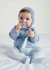 Check Print Peter Pan Collar All In One in Blue (0-9mths) Daywear  from Pepa London US