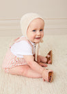 Openwork Knitted Bonnet in Beige(S-L) Knitted Accessories  from Pepa London