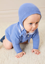 Plain Cardigan in Blue (6mths-10yrs) Knitwear from Pepa London US