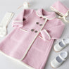 Austrian Double Breasted White Trim Baby Coat in Baby Pink (6mths-3yrs) Coats  from Pepa London US