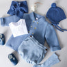 Herringbone Bloomers in Blue (3mths-2yrs) Bloomers  from Pepa London US