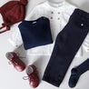 Plain Crewneck Jumper in Navy (12mths-10yrs) Knitwear  from Pepa London US