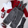 Toggle Fastening Knitted Cardigan in Red (12mths-10yrs) Knitwear  from Pepa London US