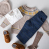Houndstooth Pocket Detail Trousers in Blue (18mths-3yrs) Trousers  from Pepa London US