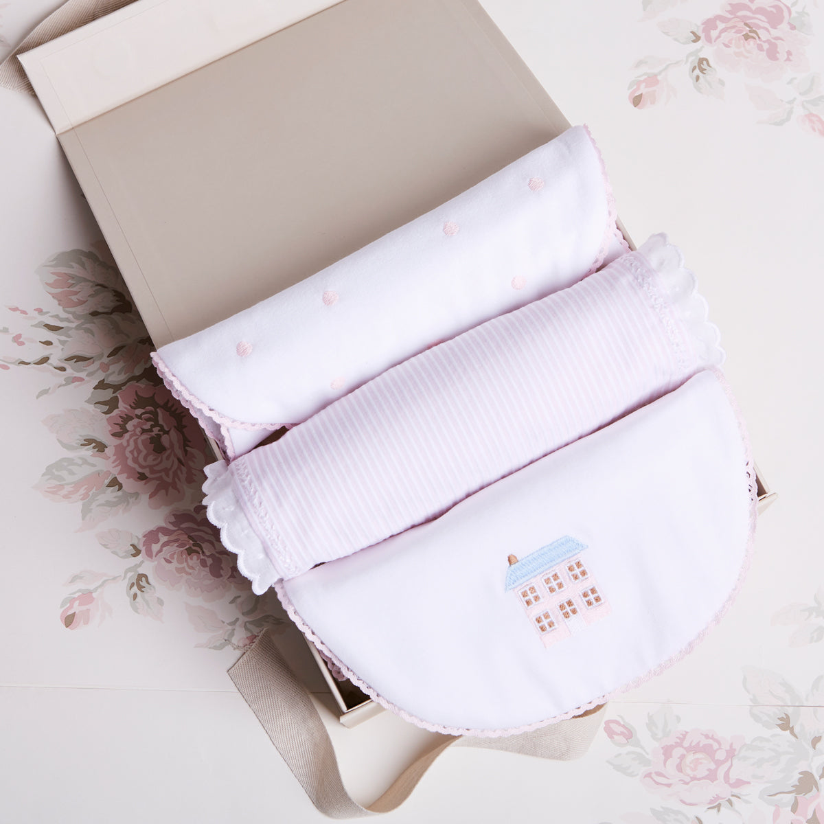 Delicate Pink Cotton Multipack Bibs ACCESSORIES from Pepa London US