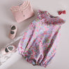 Floral Print Hand Smocked Romper in Pink (3-18mths) Rompers  from Pepa London US