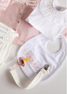 Pink Handsmocked Bib Accessories  from Pepa London US