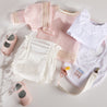 Piculina Trim Cotton Bodysuit in White (0mths-3yrs) Tops & Bodysuits  from Pepa London US