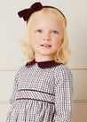 Ebury Check Peter Pan Collar Belted Dress In Beige (2-10yrs) DRESSES from Pepa London US