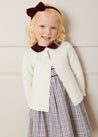 Openwork Cardigan In Cream (6mths-10yrs) KNITWEAR  from Pepa London US