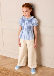 The Blue Peplum Blouse Girl Look Look from Pepa London US