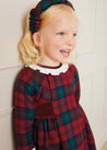 Tartan Peter Pan Collar Belted Dress In Red (12mths-10yrs) DRESSES  from Pepa London US