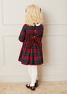 Tartan Peter Pan Collar Belted Dress In Red (12mths-10yrs) DRESSES  from Pepa London US