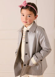 Sloane Check Raincoat with Pockets in Camel (4-10yrs) Coats from Pepa London US