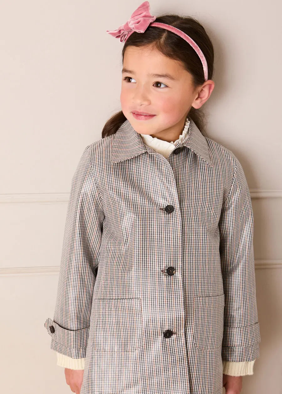 Sloane Check Raincoat with Pockets in Camel (4-10yrs) Coats from Pepa London US