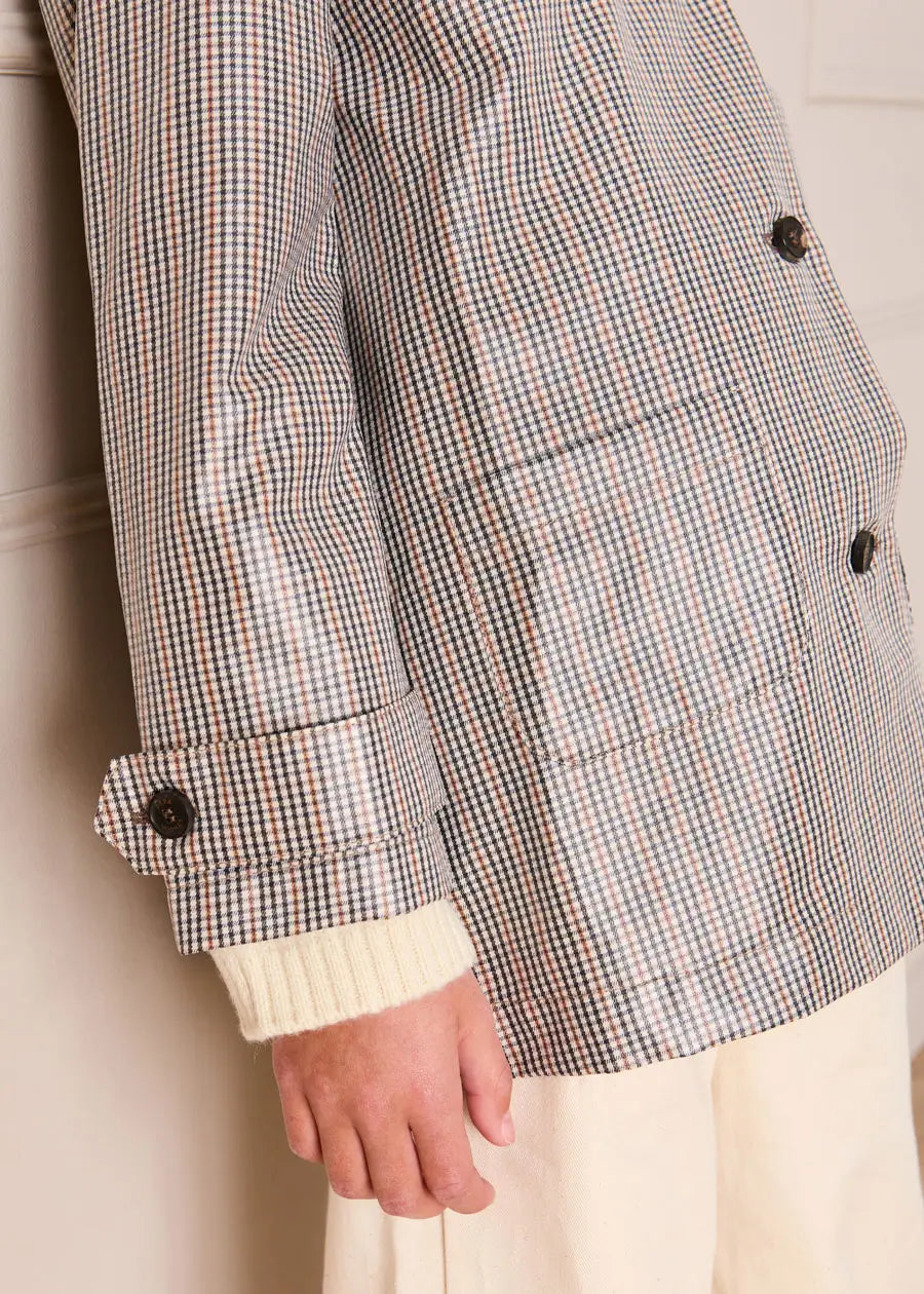 Sloane Check Raincoat with Pockets in Camel (4-10yrs) Coats from Pepa London US