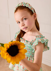 Mabel Floral Blouse in Green (2-12yrs) BLOUSES from Pepa London US
