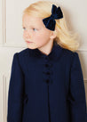 Single Breasted Scallop Detail Coat In Navy (12mths-10yrs) COATS from Pepa London US