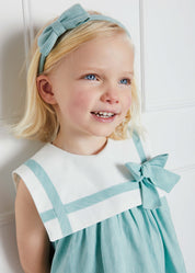 Green Linen Hairband HAIR ACCESSORIES from Pepa London