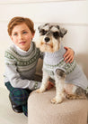 Fair Isle Dog Jumper in Grey (S-M) Knitwear  from Pepa London US