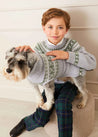 Fair Isle Dog Jumper in Grey (S-M) Knitwear  from Pepa London US