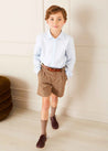 Chester Puppytooth Shorts in Caramel (4-10yrs) Shorts  from Pepa London US